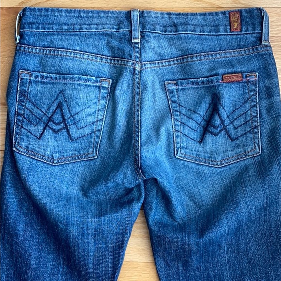 7 for All Man Kind/  Boot Cut Jeans - Picture 4 of 6